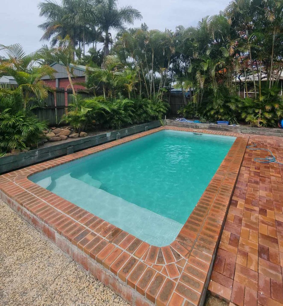 Pool after acid wash — clean fresh surface